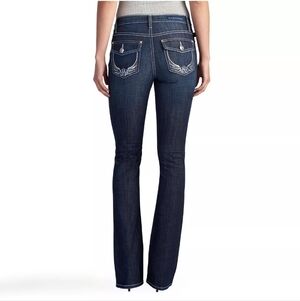 Rock & Republic Kasandra Western Crystal Ball MidRise Bootcut Jeans Sz. 12 Long